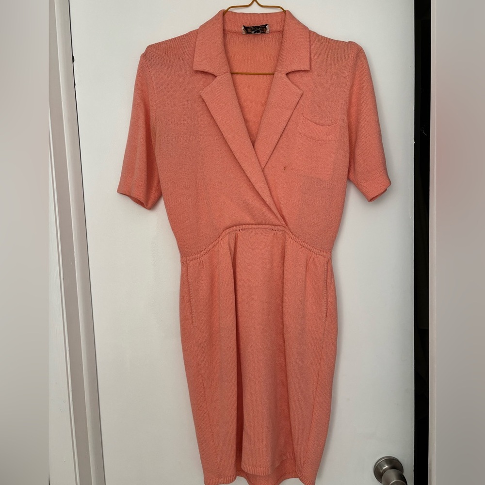 Vintage St.John Knit‎ Dress peach 4